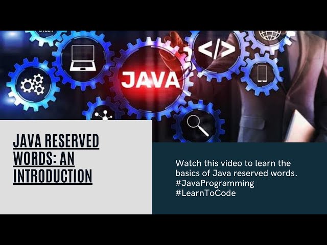 Topic 2 : Reserved Words Introduction - Java Interview Preparation