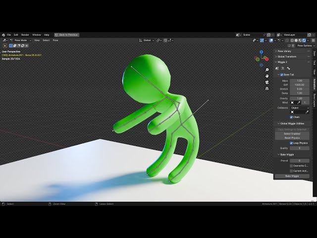 Wiggle Bones 2 Blender addon and how to use it