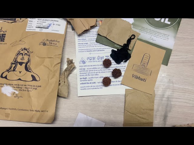 Isha Foundation Panchmukhi Rudraksh  recieved complete detailed video with unboxing