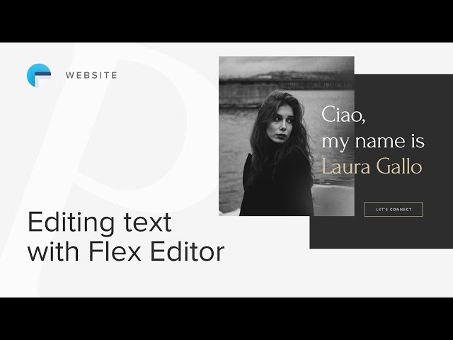 Editing text with Flex Editor | Pixieset Website (tutorial)