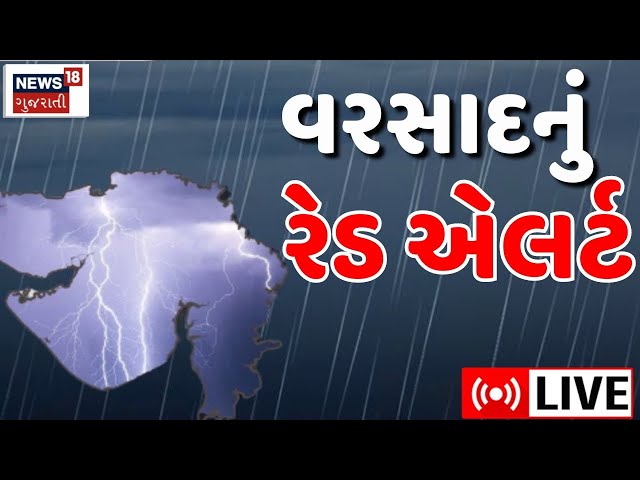 Gujarat Rain Alert LIVE | રાજ્યમાં વરસાદનું રેડ એલર્ટ | Heavy Rain | Monsoon।Gujarat Rain Live