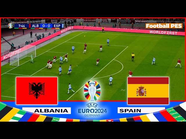 Albania vs Spain - UEFA Euro 2024 Group B | Full Match All Goals Penalties | PES Realistic Gameplay