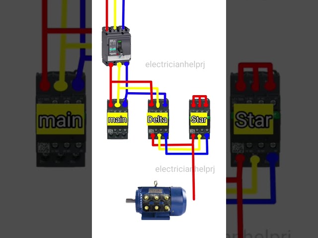 star delta power wiring diagram @electricianhelprj