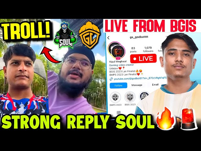 GE Strong Reply to SouL😱 GodBott BGIS Live🚨 Simp Hate GE Reply✅