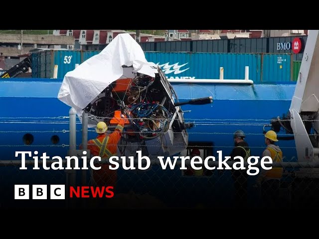 Presumed human remains found  in Titan sub wreckage - BBC News