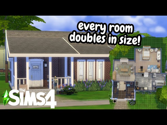 The Sims 4 BUT Every Room Doubles in Size