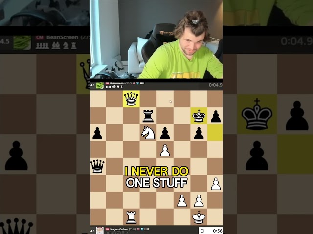 "I am getting so little respect" Magnus Carlsen defeats a CM in a blitz #chess game