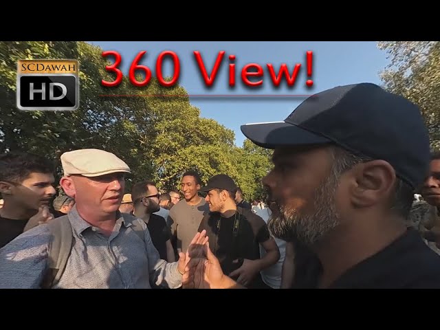 ***360 View in 4K*** immersive Debate! P0 - Make you an Atheist! Hashim Vs Atheist | Speakers Corner