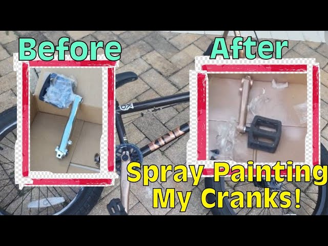 Spray Painting My BMX Cranks Bronze!