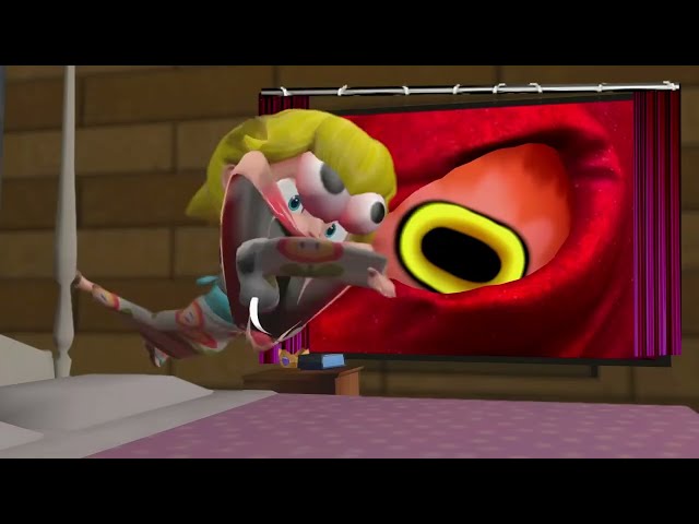 Peach gets jumpscared and screams SMG4 MEME