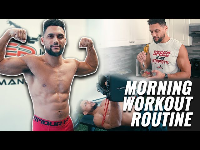 Morning Upper Body Explosive Workout | Pre & Post Training Meals