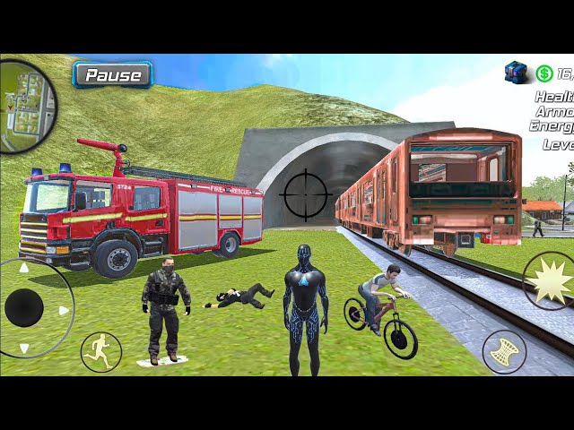 Black Hole Ninja Rope Hero Vegas Crime Simulator Drive FireTruck #2 - Android Gameplay