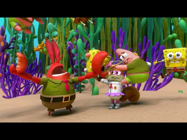 Mr. Krabs - STO-O-OP!!! (The SpongeBob and Patrick clones stop in midair) Back to your cabins!