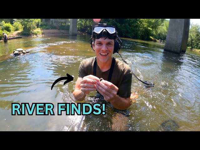 Metal Detecting the River! We Found 3 Phones, 2 Rings and Knives!