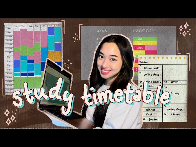 How to make a REVISION TIMETABLE for exams (and stick to it) | simple, effective