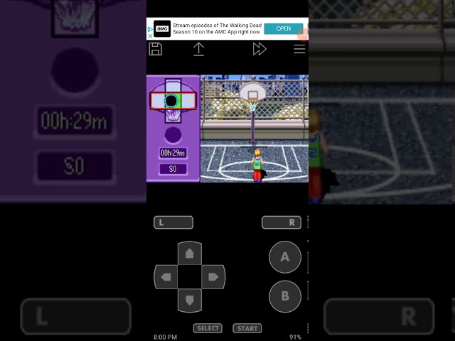 Playing Basketball In The Urbz: Sims In The City On Game Boy Advance Emulator