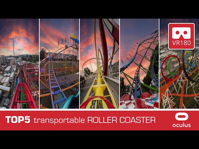 TOP 5 biggest transportable Roller Coaster VR180 VR Funfair Kirmes Achterbahn #vr180 #rollercoaster