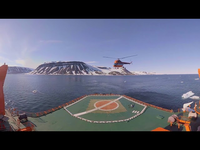 North Pole: Helicopter Ride over the Arctic Ocean (360° VR)