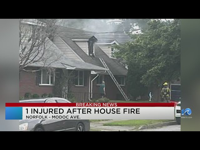 Person taken to hospital after house catches fire in Norfolk