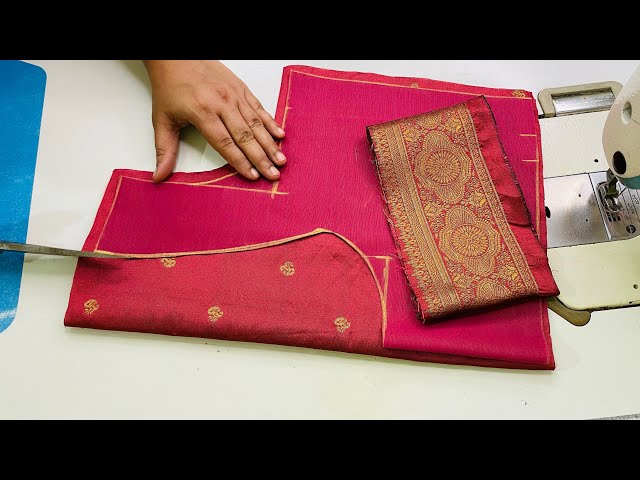 Paithani Saree Blouse Design Cutting & stitching Blouse Back Neck Design | Silk Saree Blouse Design