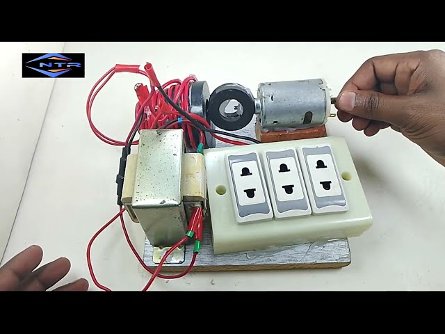 Homemade electric generator at home very easy  With DC Motor Magnet & Copper Coil