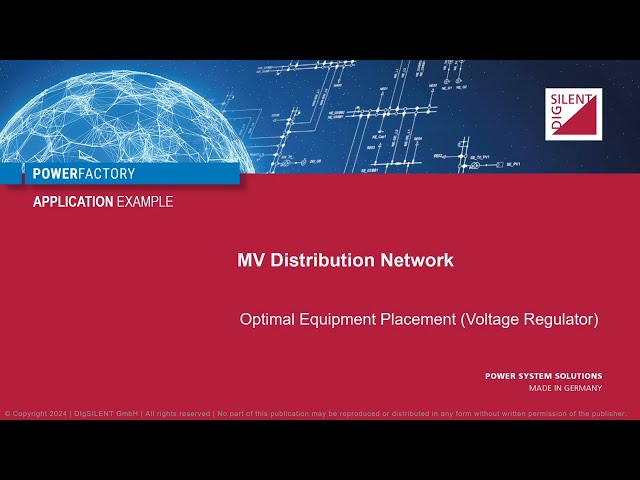 PowerFactory - MV Distribution Network – Optimal Equipment Placement of voltage regulators