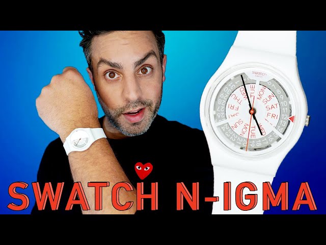 Swatch N-IGMA! Review of the New Swatch Watch Featuring the Day and Date. #Swatch #Watch