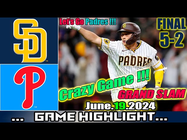 Padres vs. Phillies FULL GAME Highlights (06/19/24)| MLB Season 2024