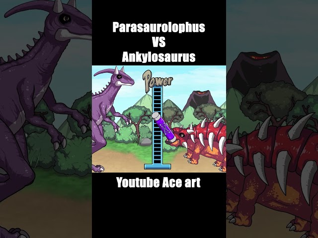 Jurassic World Dinosaur Parasaurolophus VS Ankylosaurus hybrid Comparison #animation