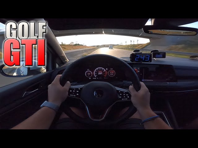0-267km/h | Mk.8 VW Golf GTi | POV- Acceleration and Top speed TEST ✔