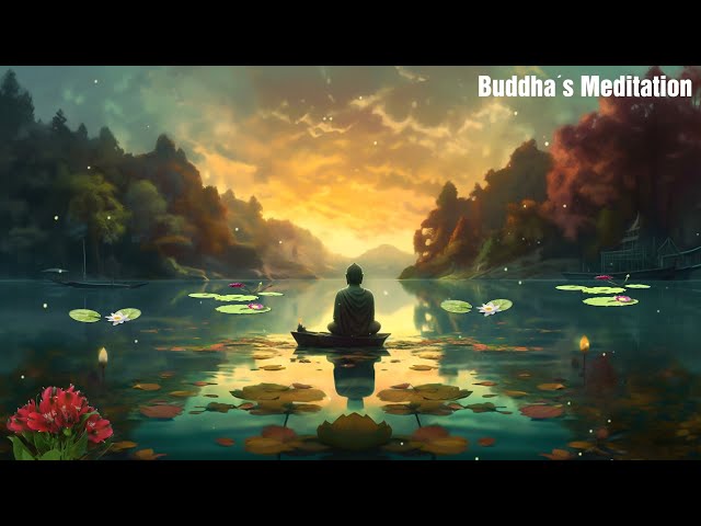 Buddha's Peaceful Lotus Lake In The Forest | Flute Meditation | Remove All Negative Energy