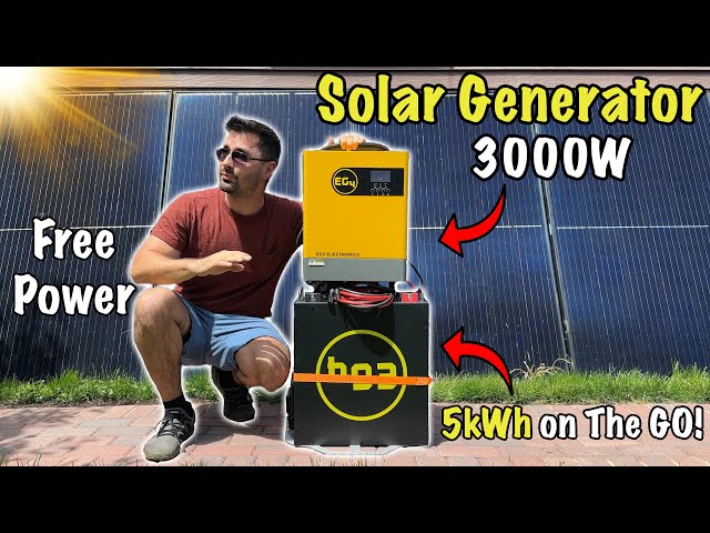 I BUILT A Portable Solar Power Station That Can Charge My EV!