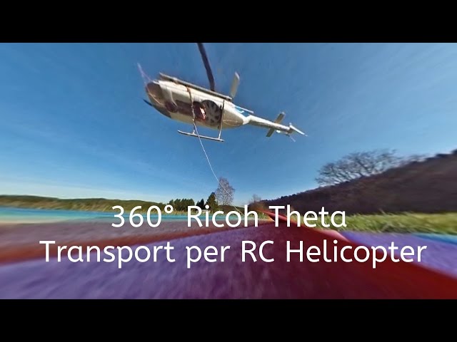 360° Movie Kamera unter den RC Helikopter gehängt, Hanged camera under the RC helicopter,