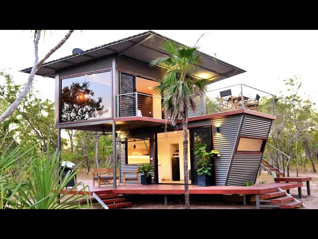 Amazing Romantic Two-Story Container Home Perfect Luxury Accommodation near Litchfield National Park