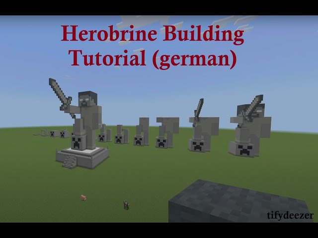 Minecraft Tutorial (german) How to Build STONE HEROBRINE Statue