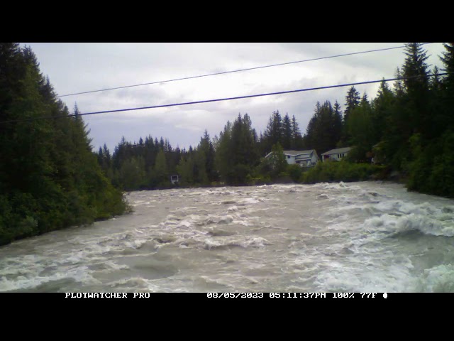 Timelapse of erosion during the Aug. 5 glacial outburst flood in Juneau