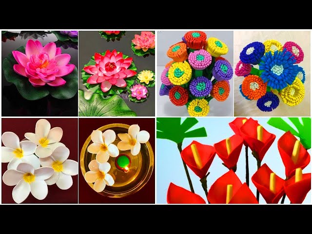 4 Foam Sheet Craft Ideas | Diy Foam Sheet Flowers | Foam Crafts Step by Step | Foam Crafts