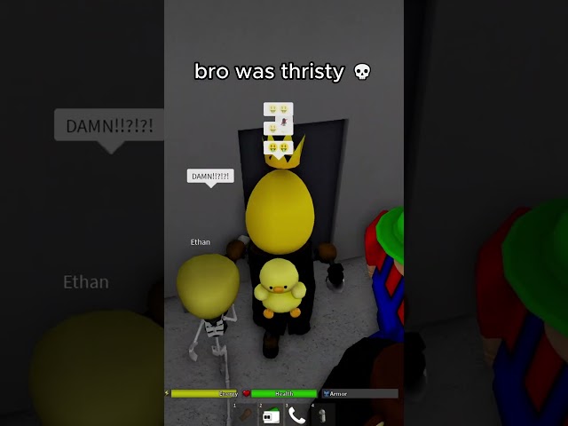 bro was thirsty 💀#shorts #roblox #fyp #trend #memes #viral #funny #dahood #coems #foryou #robux #lol