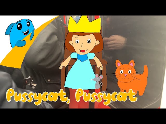 Pussycat, Pussycat | Nursery Rhyme with Sing Along Lyrics | @LittleMarineFish