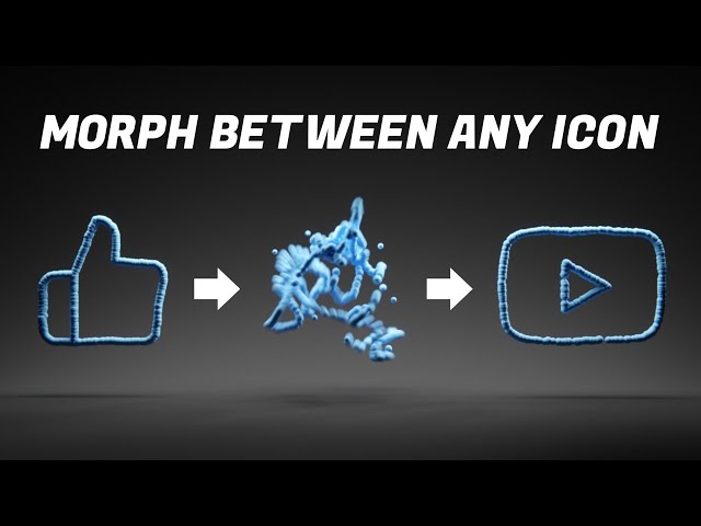 Transforming 2D icons using particles in Blender