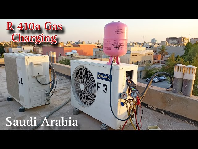R 410a Split Ac Not Cooling || R 410a Gas Top-up and Completely Gas Charging