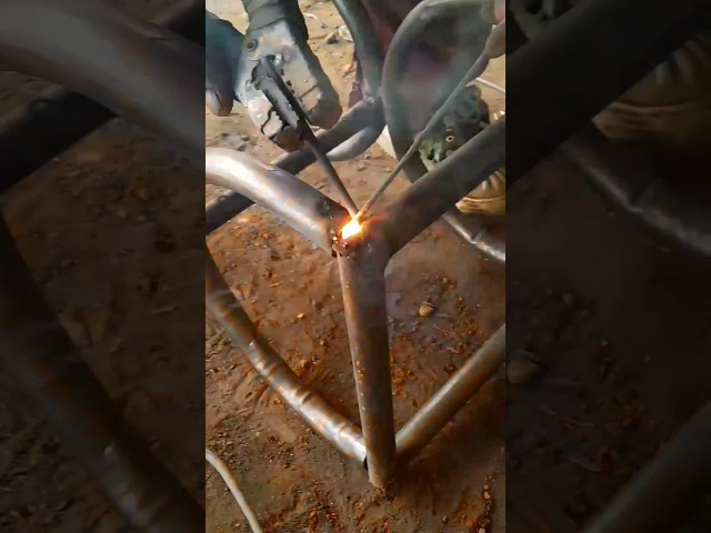 How arch welding is done on our rattan on wrought tables. #craftsmanship #diycrafts