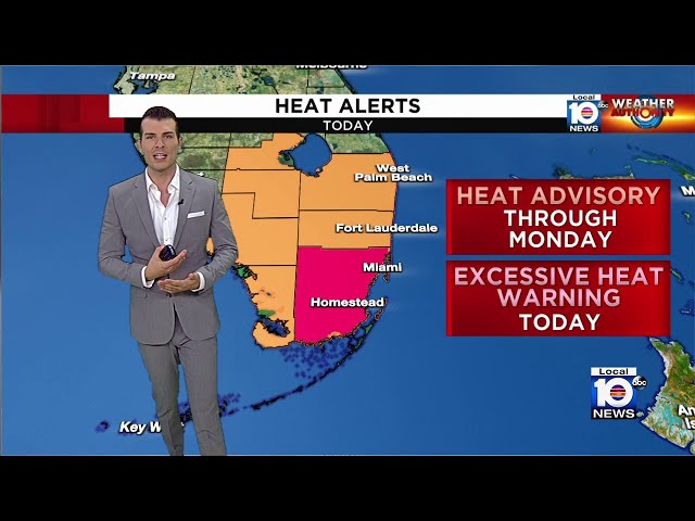 Broward County issued Heat Advisory through Monday