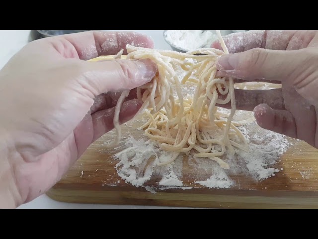 [Kid food] mini cook - Instructions for making fresh noodles at home part 2
