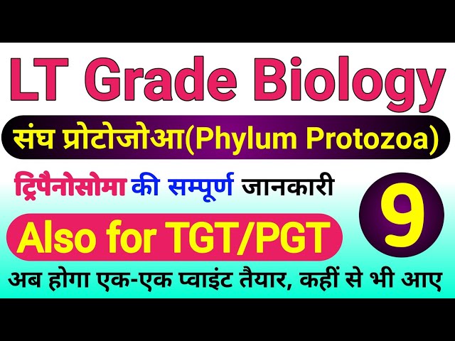 trypanosoma (ट्रिपैनोसोमा) | lt grade biology online classes | tgt biology classes | tgt pgt Biology