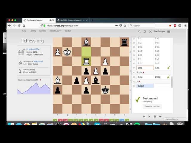 Private Student PB Chess Lesson #4 - Recapture the Pawn Quickly and Game Analysis