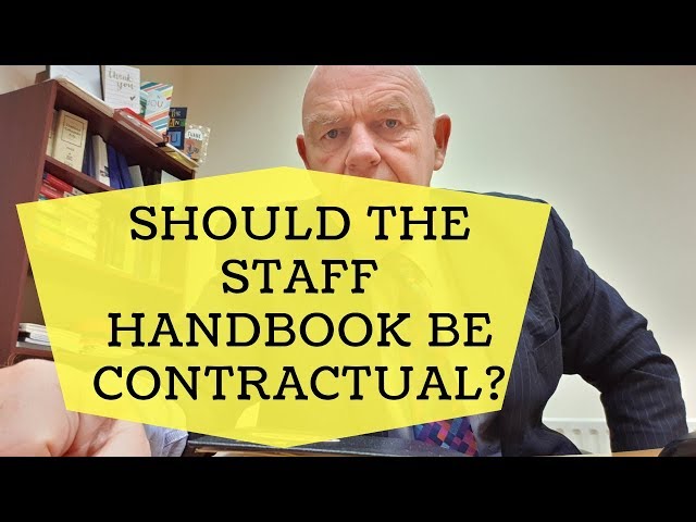 Should the Staff/Employee Handbook be Contractual?