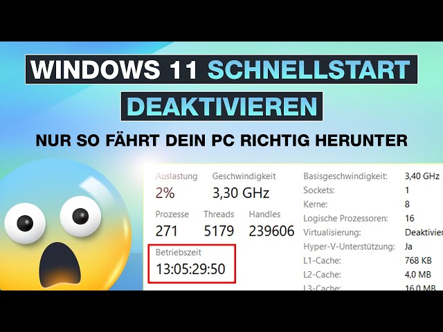 Windows 11 Schnellstart deaktivieren ✅ Nur SO fährt dein PC richtig herunter – Testventure