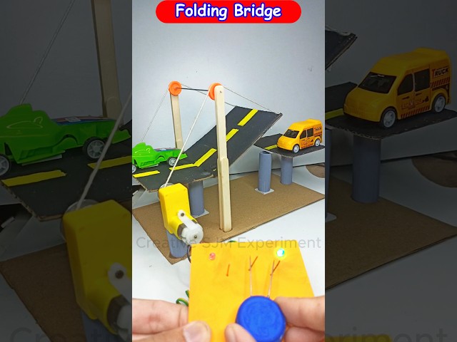 Folding Bridge • Dc Motor | #dcmotor #tech #youtubeshorts #motor #dcmotorproject #bridge