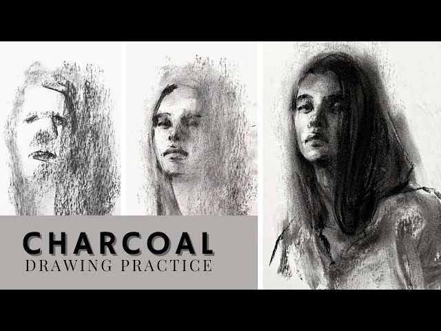 Charcoal drawing of a girl | Challenge 17:100